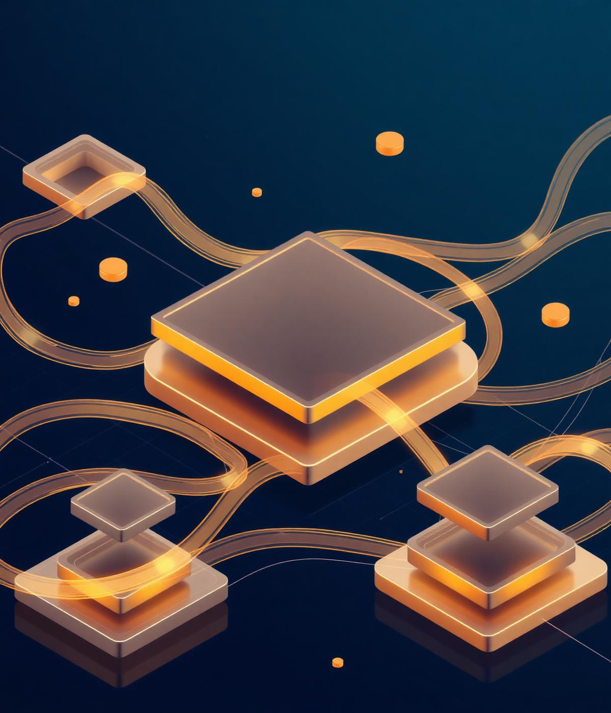 Isometric illustration representing modular system architecture